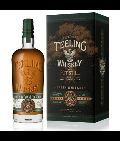 Fles Teeling Wonders of Wood Second Edition, Ierse whiskey uit Dublin, op voorraad bij slijterij t Bockje in Bathmen