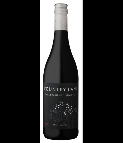 Fles Country Lane Shiraz-Cabernet Sauvignon, Stellenbosch-Zuid Afrika, wijn op voorraad bij slijterij t Bockje in Bathmen