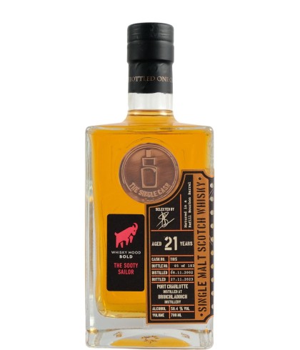 Fles The Single Cask Bruichladdich Port Charlotte 2002 - Refill Bourbon Barrel 21 Years Old, whisky, op voorraad bij slijterij t Bockje in Bathmen