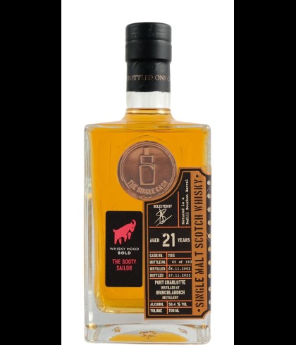 Fles The Single Cask Bruichladdich Port Charlotte 2002 - Refill Bourbon Barrel 21 Years Old, Islay single malt whisky, op voorraad bij slijterij t Bockje in Bathmen
