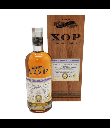 Fles XOP Glen Garioch 35 Years Old 1986, Schotse whisky uit de XOP-reeks van Douglas Laing, op voorraad bij slijterij t Bockje in Bathmen