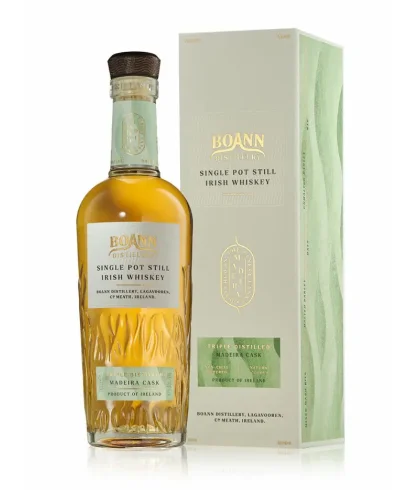 Fles Boann Single Pot Still Madeira Cask, single malt whisky, op voorraad bij slijterij t Bockje in Bathmen