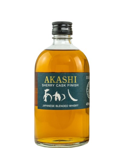 Fles Akashi Blended Sherry Cask, Japanse whisky van de White Oak-distilleerderij, op voorraad bij slijterij t Bockje in Bathmen