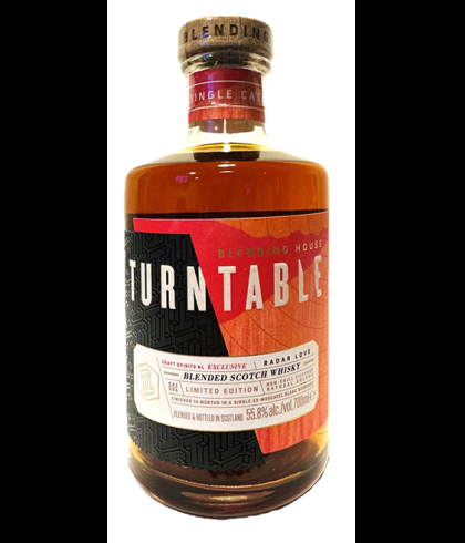 Fles Turntable Radar Love, Schotse blended whisky van Turntable uit Glasgow, op voorraad bij slijterij t Bockje in Bathmen