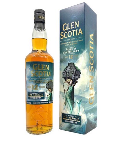 Fles Glen Scotia 12 Years Old Icons of Campbeltown, single malt whisky, op voorraad bij slijterij t Bockje in Bathmen