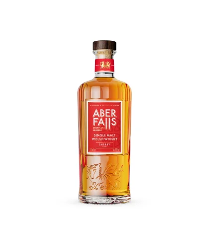 Bottiglia di Aber Falls Sherry Ccask Welsh Single Malt Whisky, whisky