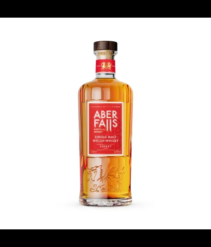 Bottiglia di Aber Falls Sherry Ccask Welsh Single Malt Whisky, whisky