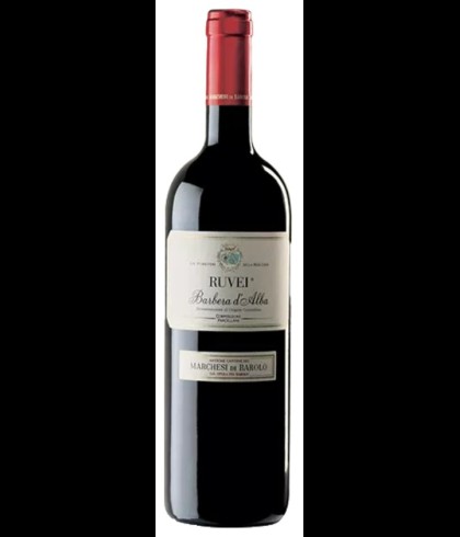 Fles Barbera d'Alba Ruvei, wijn op voorraad bij slijterij t Bockje in Bathmen