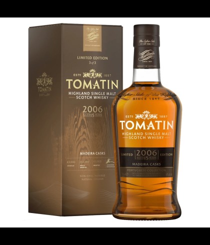 Fles Tomatin Portuguese Collection Madeira Edition, Highland single malt whisky, op voorraad bij slijterij t Bockje in Bathmen