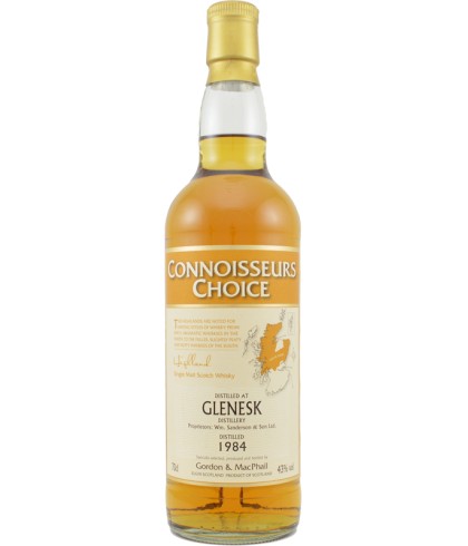 Fles Gordon & MacPhail Connoisseurs Choice Glenesk 1984, whisky uit een gesloten distilleerderij, bij slijterij t Bockje in Bathmen