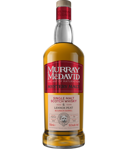 Fles Schotse whisky van bottelaar Murray McDavid, op voorraad bij slijterij t Bockje in Bathmen