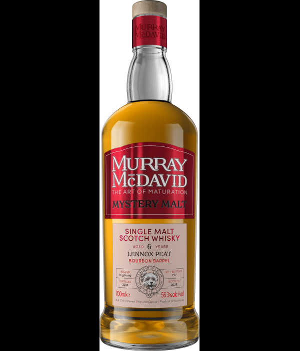 Murray McDavid Mystery Malt Lennox Peat 6 Years Old 2018 bij t Bockje in Bathmen