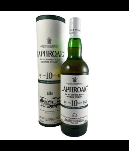 Fles Islay single malt van Laphroaig, op voorraad bij slijterij t Bockje in Bathmen
