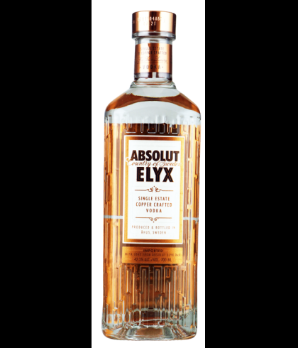 Fles Absolut Elyx, wodka, op voorraad bij slijterij t Bockje in Bathmen