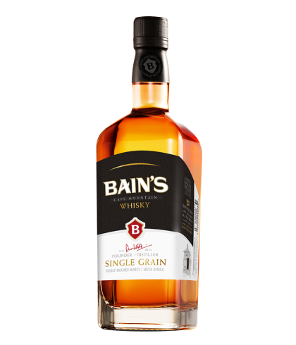 Fles Bain's Single Grain Whisky, whisky, bij slijterij t Bockje in Bathmen