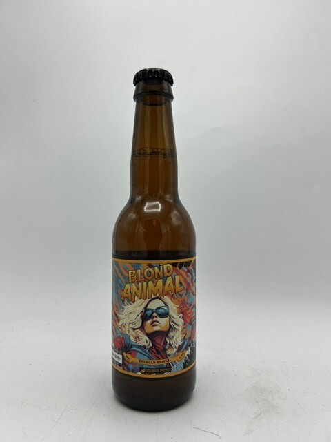 Fles Brouwerij Fusie Blond Animal, bier van Brouwerij Fusie, op voorraad bij slijterij ’t Bockje in Bathmen