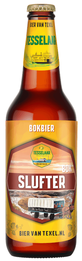 Fles Tesselaar Slufter Bok, bier van Tesselaar, op voorraad bij slijterij t Bockje in Bathmen