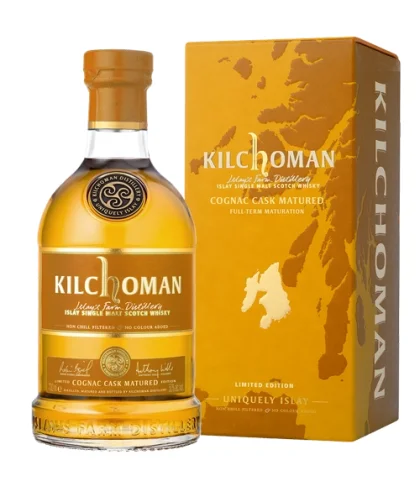 Fles Kilchoman Cognac Cask Matured Edition 2026, whisky, bij slijterij t Bockje in Bathmen