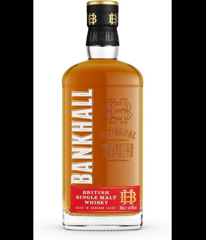 Fles Bankhall British Single Malt, whisky, op voorraad bij slijterij t Bockje in Bathmen