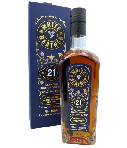 Fles GlenAllachie White Heather 21 Years Old, single malt whisky, op voorraad bij slijterij t Bockje in Bathmen