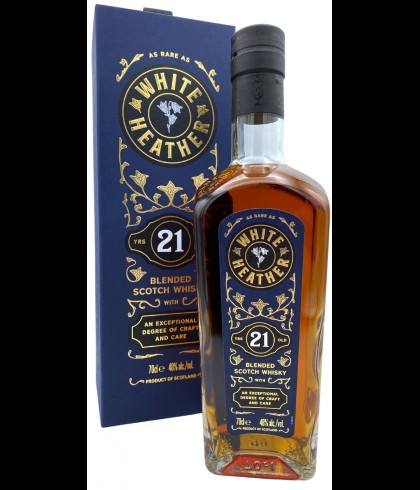 Fles GlenAllachie White Heather 21 Years Old, single malt whisky, op voorraad bij slijterij t Bockje in Bathmen