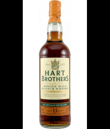 Fles Hart Brothers Balmenach 2008, single malt whisky, op voorraad bij slijterij t Bockje in Bathmen