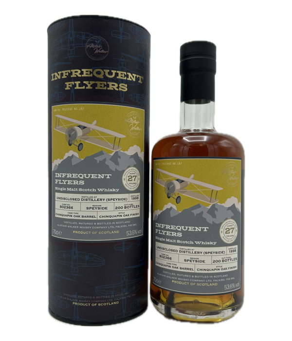Infrequent Flyers Undisclosed Distillery (Speyside) 1998 27Y bij t Bockje in Bathmen
