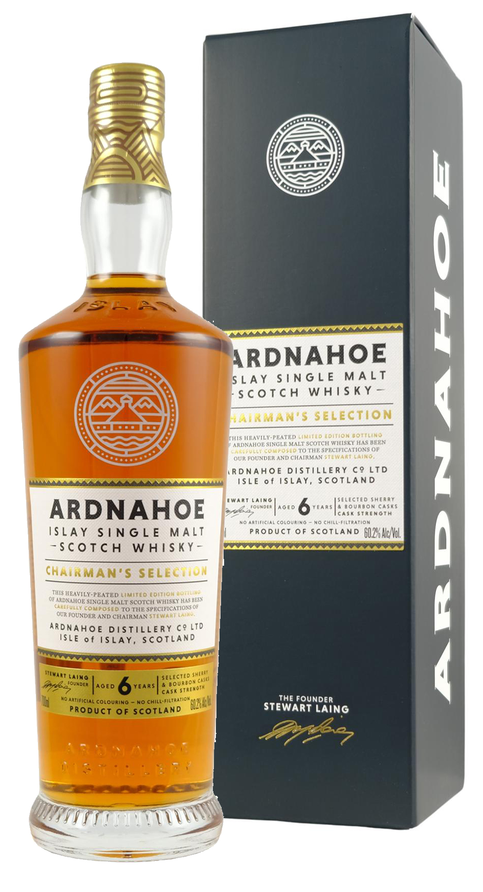 Fles Ardnahoe 6 Years Old Chairman’s Selection, single malt whisky, op voorraad bij slijterij t Bockje in Bathmen