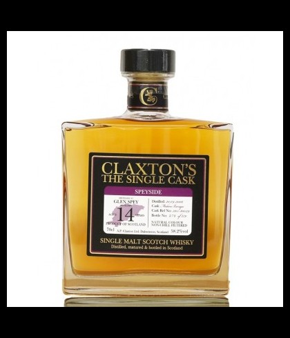 Fles Claxton's Glen Spey 14 Years Old 2006, whisky, op voorraad bij slijterij t Bockje in Bathmen