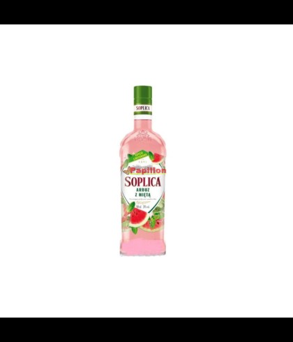 Fles Soplica Vodka Arbuz Z Mieta, wodka, op voorraad bij slijterij t Bockje in Bathmen