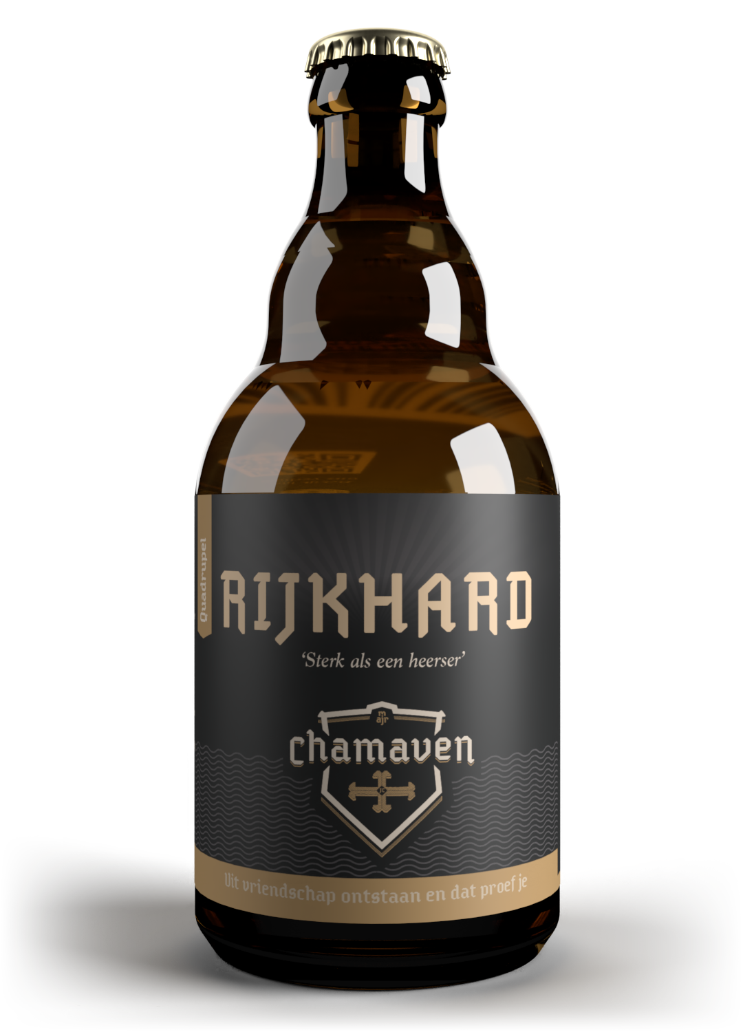 Fles Brouwerij Chamaven Rijkhard Quadrupel, bier van Brouwerij Chamaven, op voorraad bij slijterij t Bockje in Bathmen