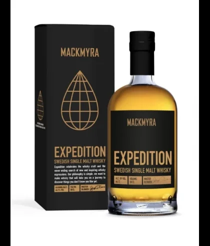 Fles Mackmyra Expedition, Zweedse single malt whisky, op voorraad bij slijterij t Bockje in Bathmen