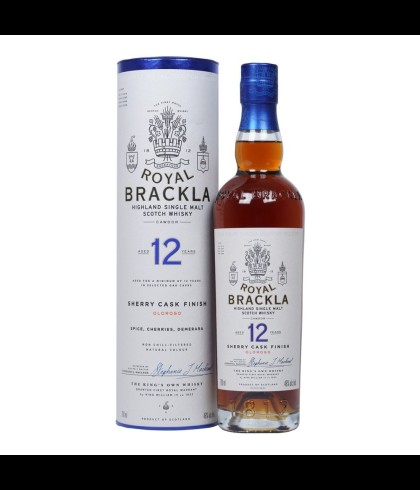 Fles Royal Brackla 12 Years Old Oloroso, Schotse Highland single malt, op voorraad bij slijterij t Bockje in Bathmen