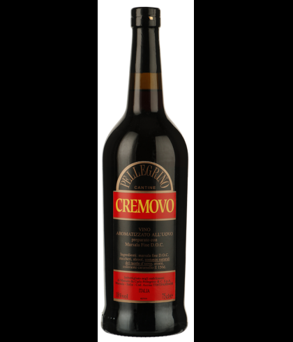 Fles Pellegrino Marsala Cremovo, gearomatiseerde wijn op basis van marsala, bij slijterij t Bockje in Bathmen