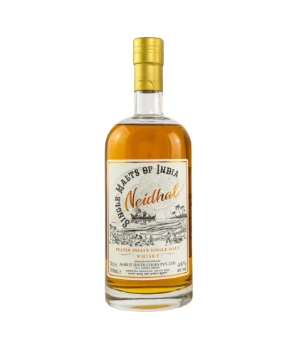 Fles Amrut Neidhal, Indiase single malt whisky, op voorraad bij slijterij t Bockje in Bathmen