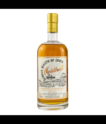 Fles Amrut Neidhal, Indiase single malt whisky, op voorraad bij slijterij t Bockje in Bathmen