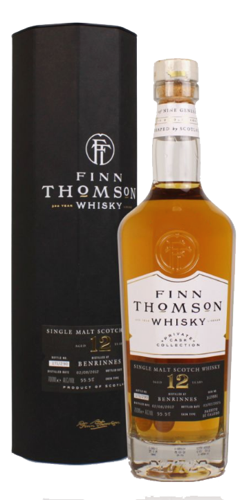 Fles Finn Thomson Benrinnes 2012 12 Years Old #312881, single malt whisky, op voorraad bij slijterij t Bockje in Bathmen