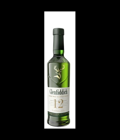 Fles Glenfiddich Whisky 12 Years Old, whisky, op voorraad bij slijterij t Bockje in Bathmen