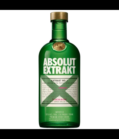 Fles Absolut extrakt, wodka, op voorraad bij slijterij t Bockje in Bathmen