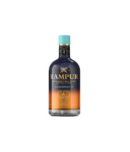 Fles Rampur Jugalbandi 2 Calvados, Indiase single malt whisky, op voorraad bij slijterij ’t Bockje in Bathmen