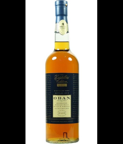 Fles Oban Distillers Edition 2001, Schotse Highland single malt uit Oban, op voorraad bij slijterij t Bockje in Bathmen