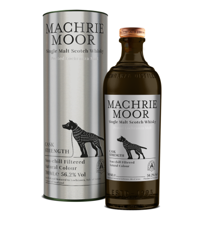 Fles Arran Machrie Moor Peated Cask Strength, single malt whisky, op voorraad bij slijterij t Bockje in Bathmen
