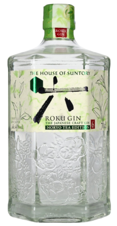 Fles Roku Noryo Tea Gin, gin, bij slijterij ’t Bockje in Bathmen