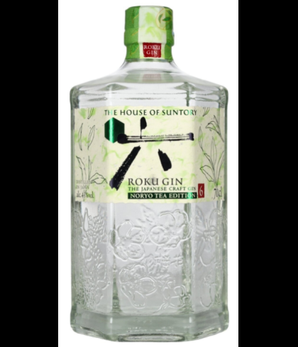 Fles Roku Noryo Tea Gin, gin, op voorraad bij slijterij t Bockje in Bathmen