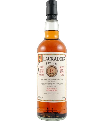 Fles Blackadder North British 2009, single malt whisky, op voorraad bij slijterij t Bockje in Bathmen