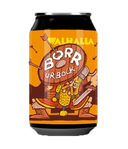 Fles Walhalla BORR Urbock, bier, bij slijterij t Bockje in Bathmen