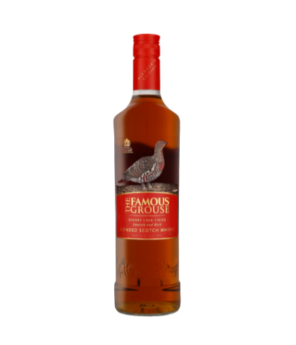 Fles The Famous Grouse Sherry Cask Finish, Schotse blended whisky, op voorraad bij slijterij t Bockje in Bathmen