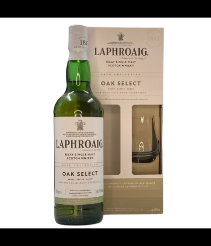 Geschenk Laphroaig Oak Select Giftpack, bij slijterij ’t Bockje in Bathmen