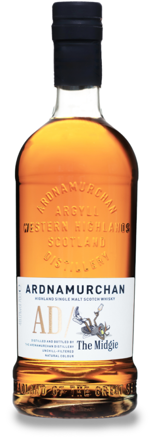 Fles Ardnamurchan AD The Midgie, single malt whisky, op voorraad bij slijterij t Bockje in Bathmen