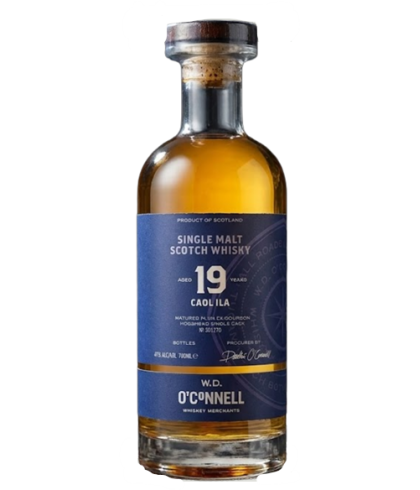 Fles W.D. O’Connell Caol Ila 19Y, single malt whisky, op voorraad bij slijterij t Bockje in Bathmen